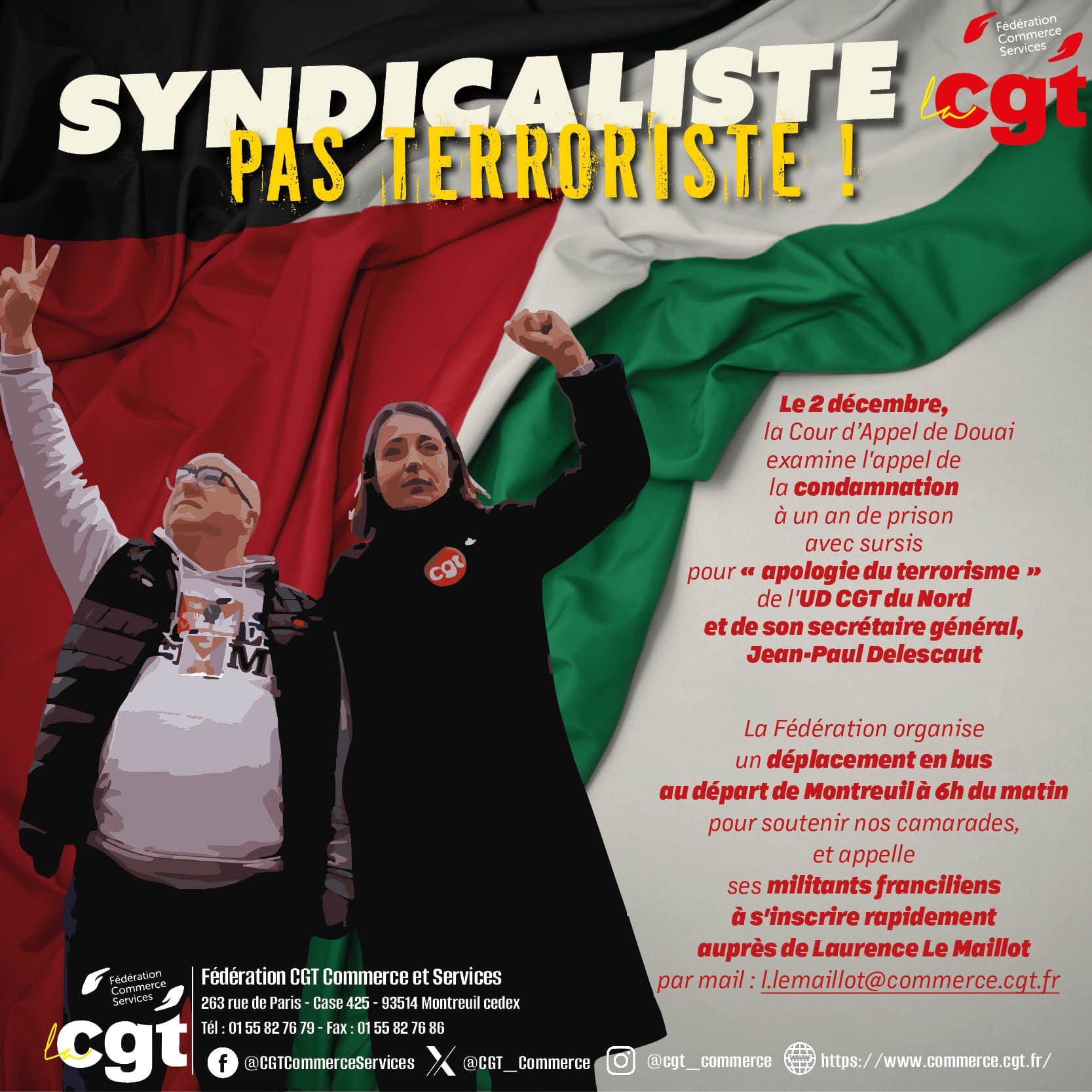 Solidarité avec Jean-Paul Delescault : mobilisation le 2 décembre