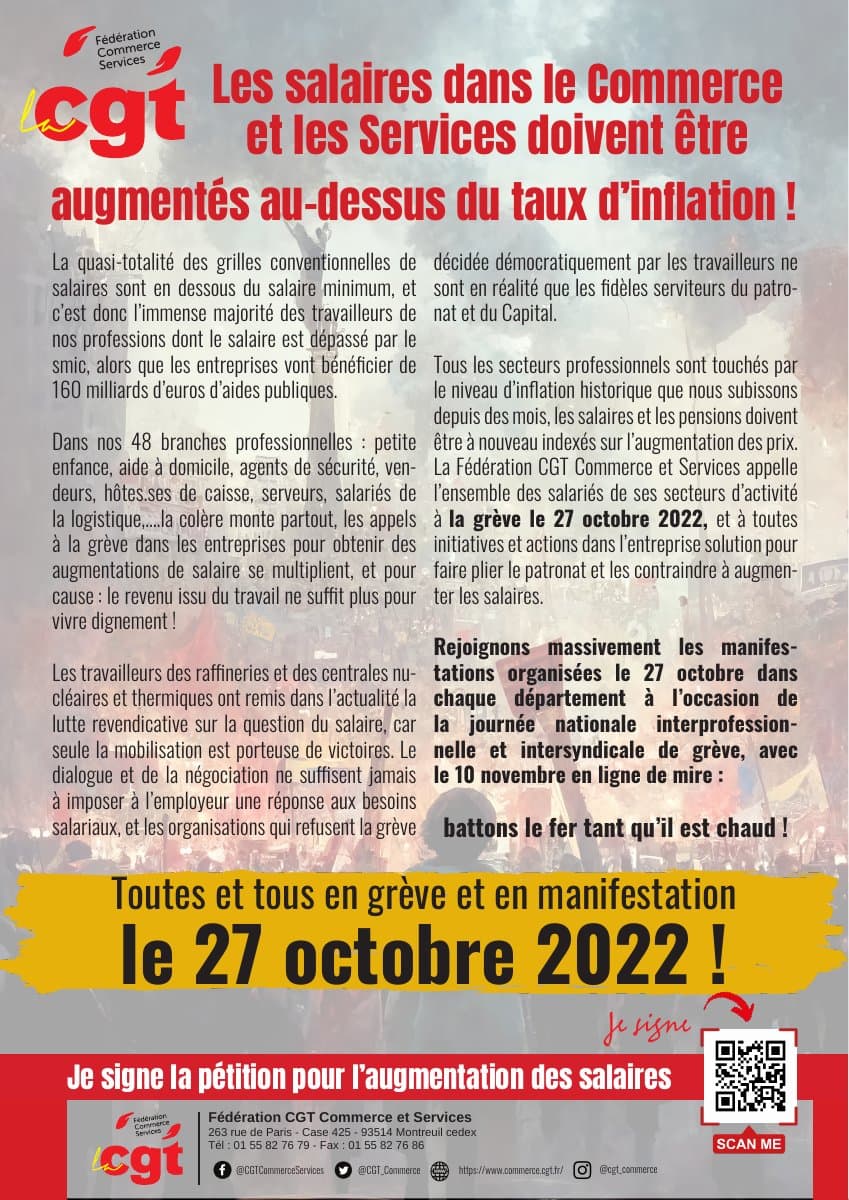 Augmenter les salaires au-dessus de l'inflation !