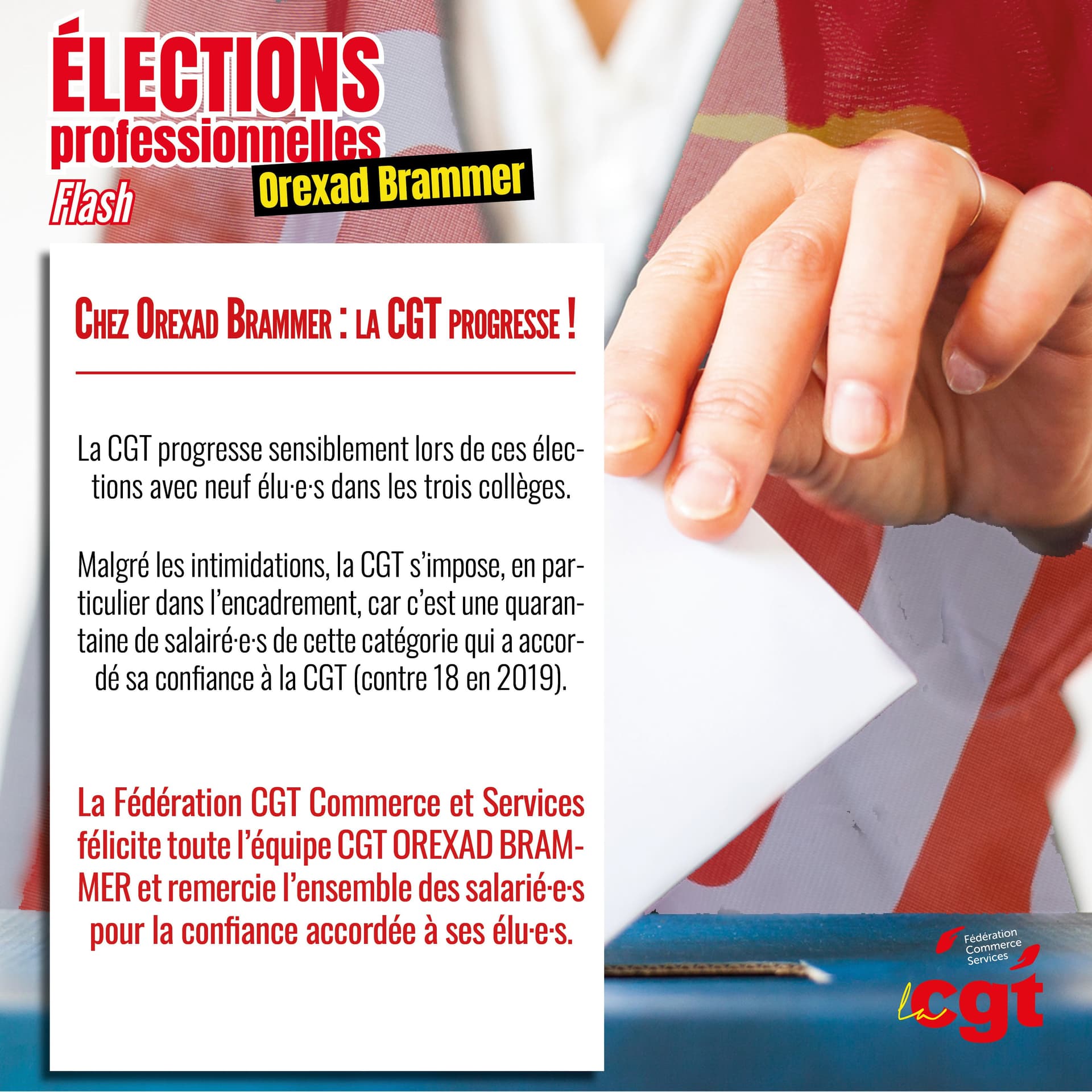 Orexad Brammer : la CGT progresse aux élections