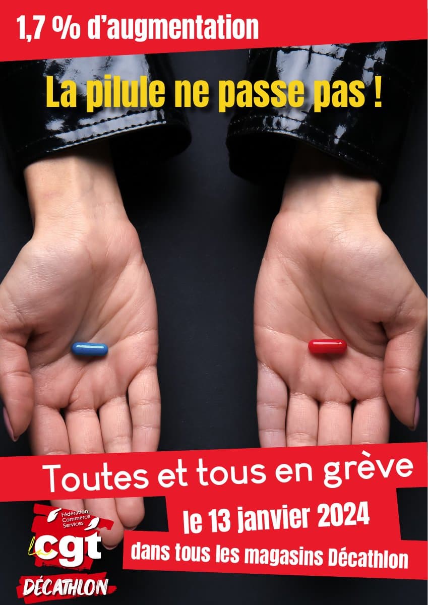 Décathlon : 1,7 % c'est un scandale ! Grève le 13 janvier