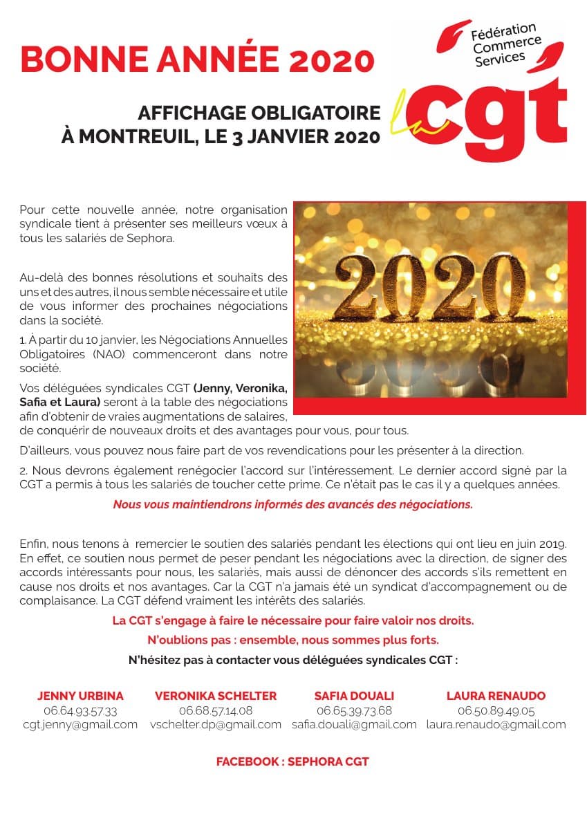 Sephora 2020 : négociations pour de vrais salaires et droits