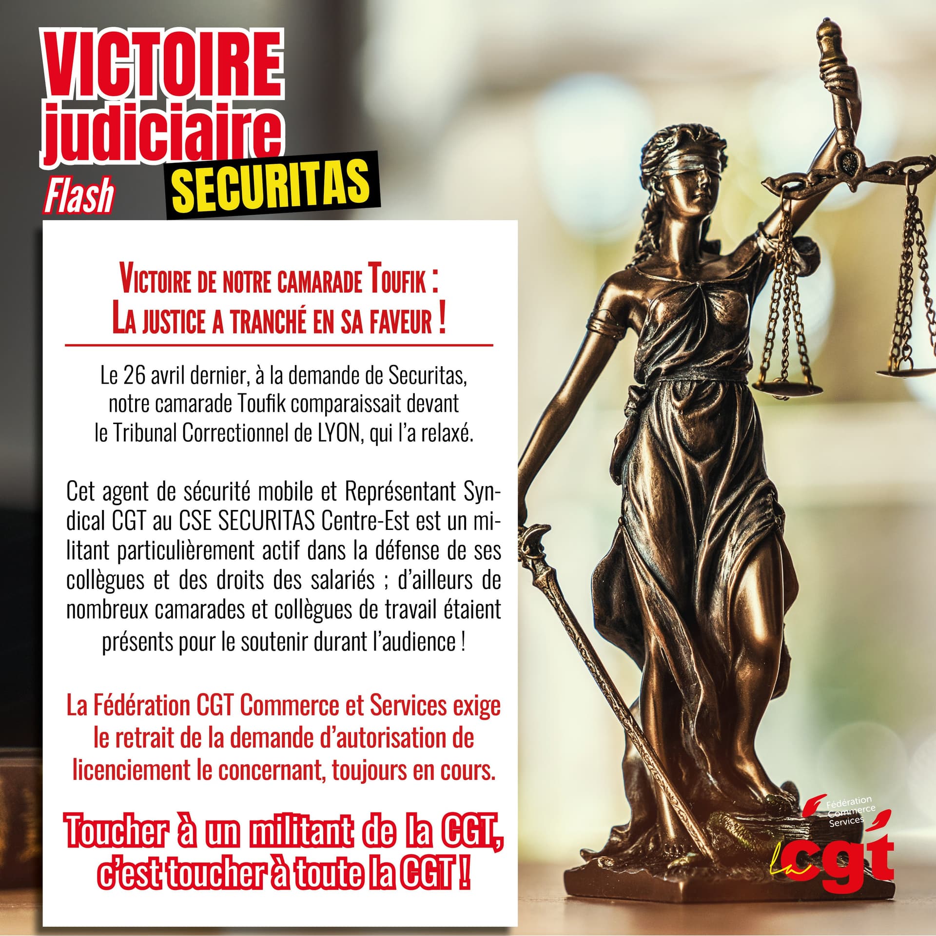 Victoire judiciaire pour Toufik chez Securitas