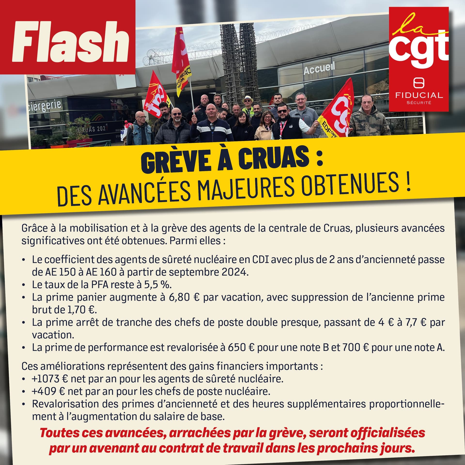 Grève à Cruas : des avancées majeures obtenues !