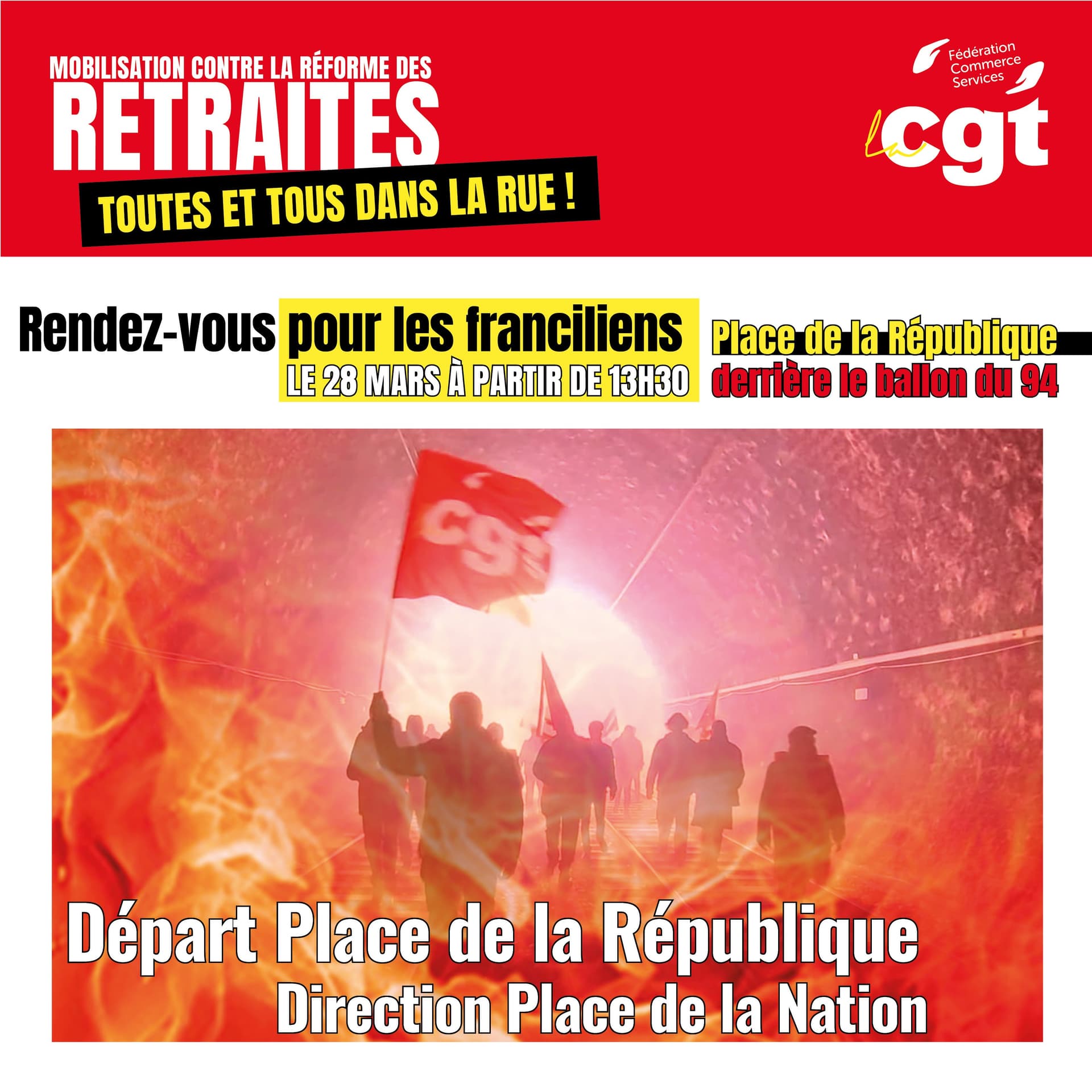 Mobilisation contre la réforme des retraites le 28 mars