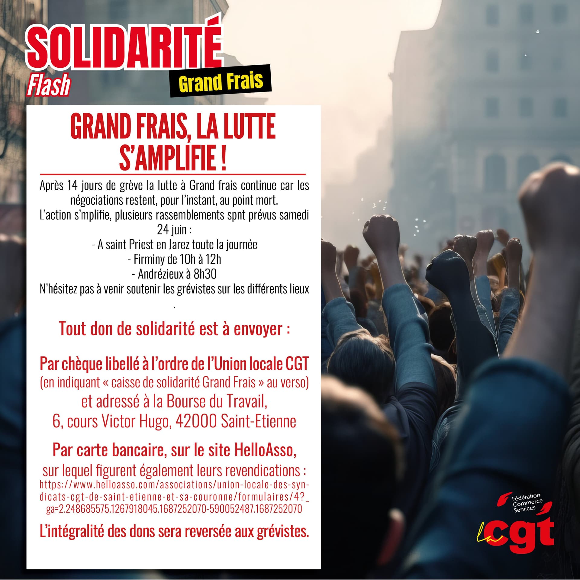 La lutte s'amplifie chez Grand Frais après 14 jours de grève