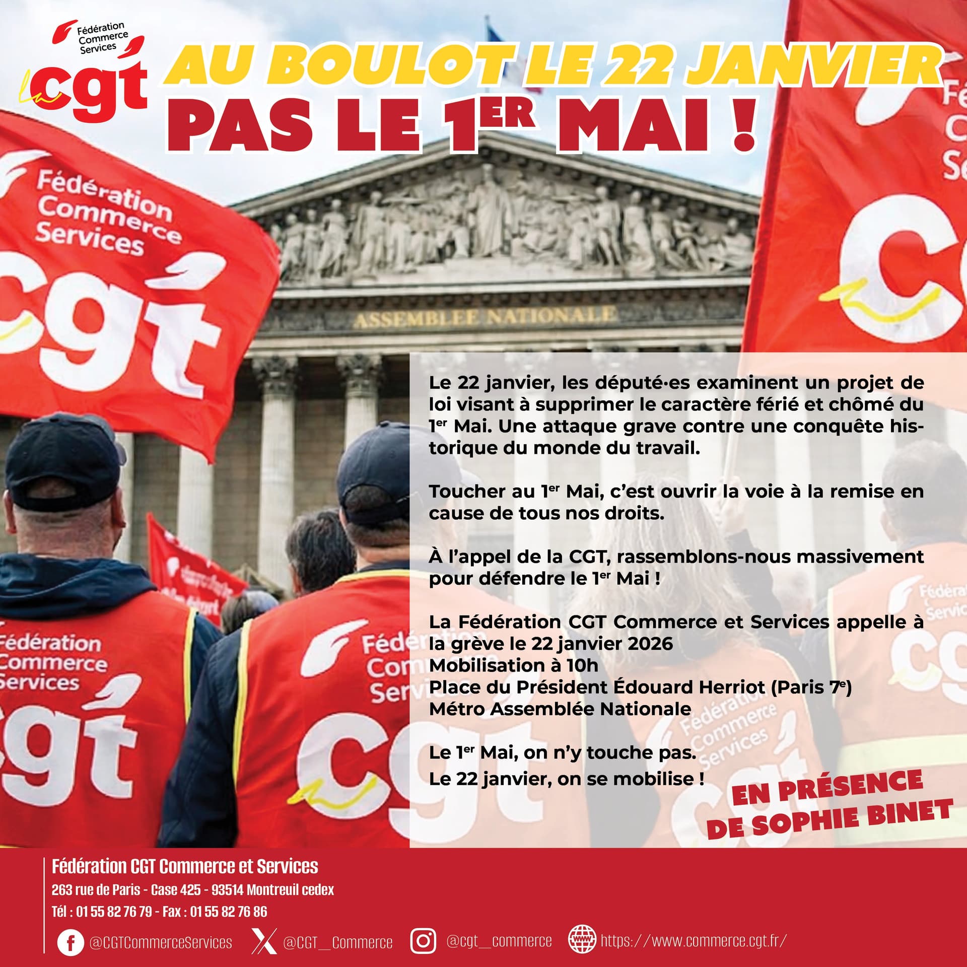 Mobilisation le 22 janvier pour défendre le 1er Mai