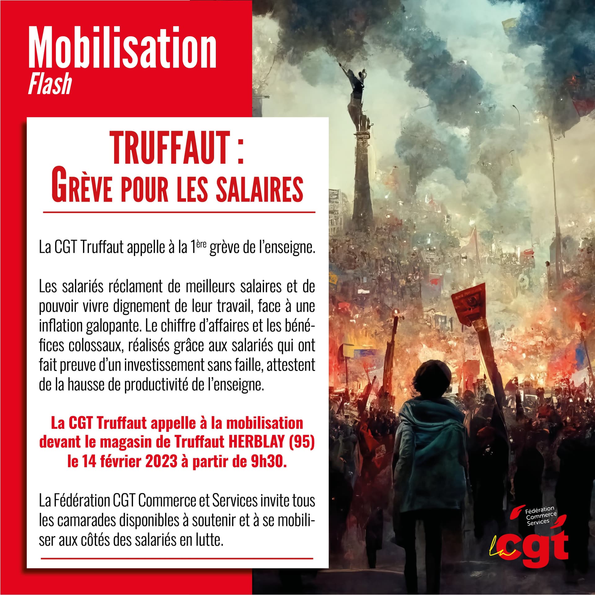 Truffaut : grève pour les salaires le 14 février