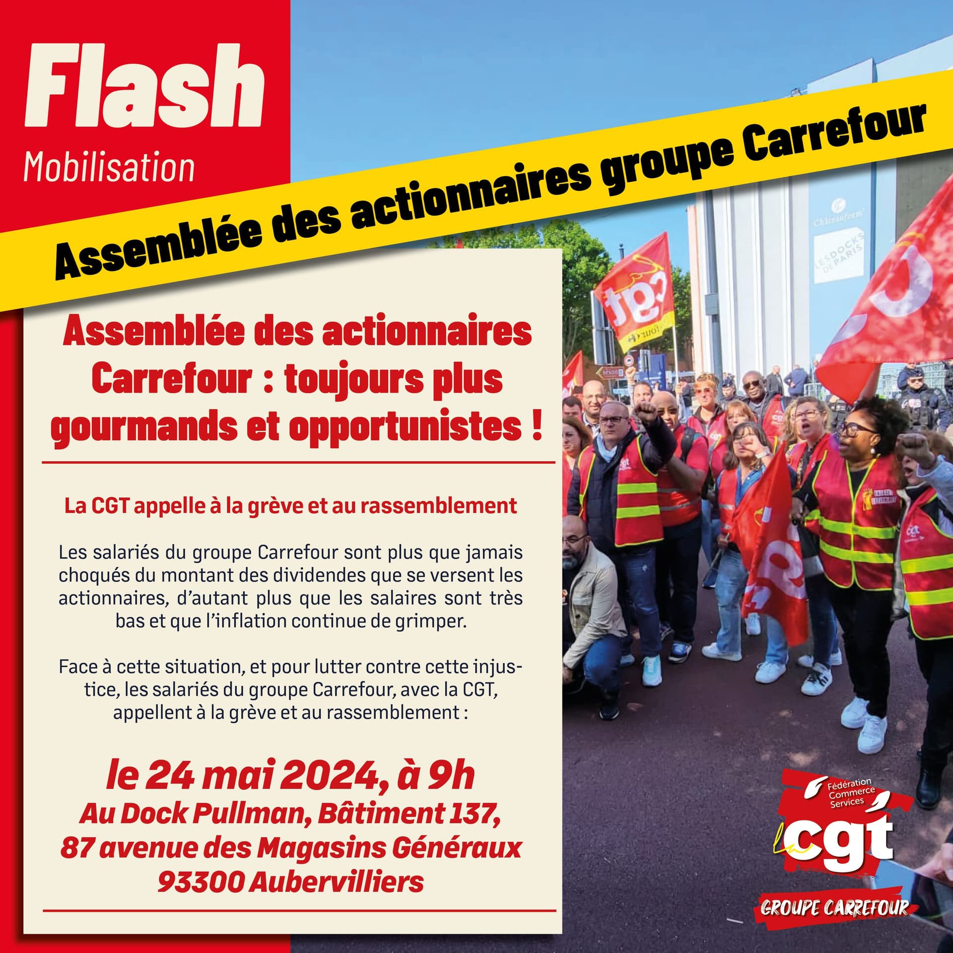 Assemblée des actionnaires Carrefour : appel à la grève