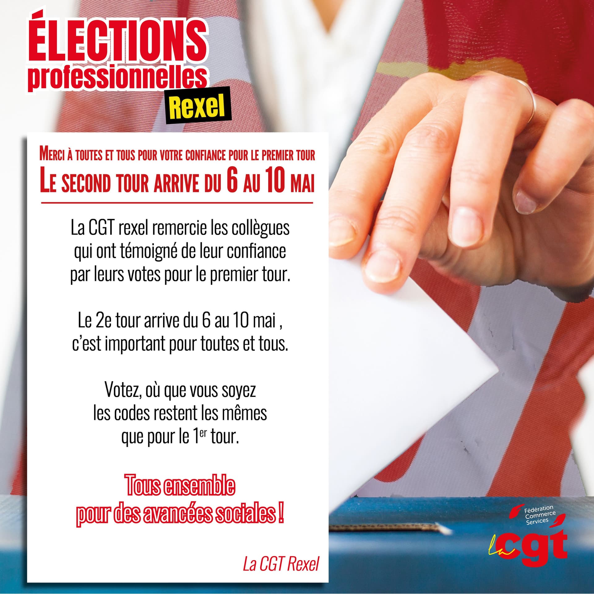 Deuxième tour des élections professionnelles Rexel
