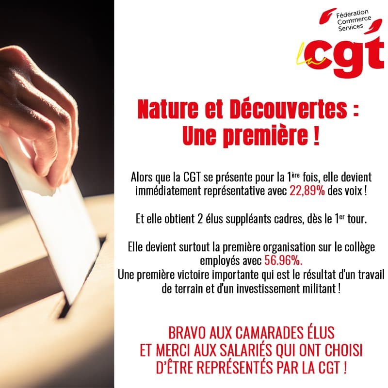 Nature et Découvertes : première victoire électorale pour la CGT