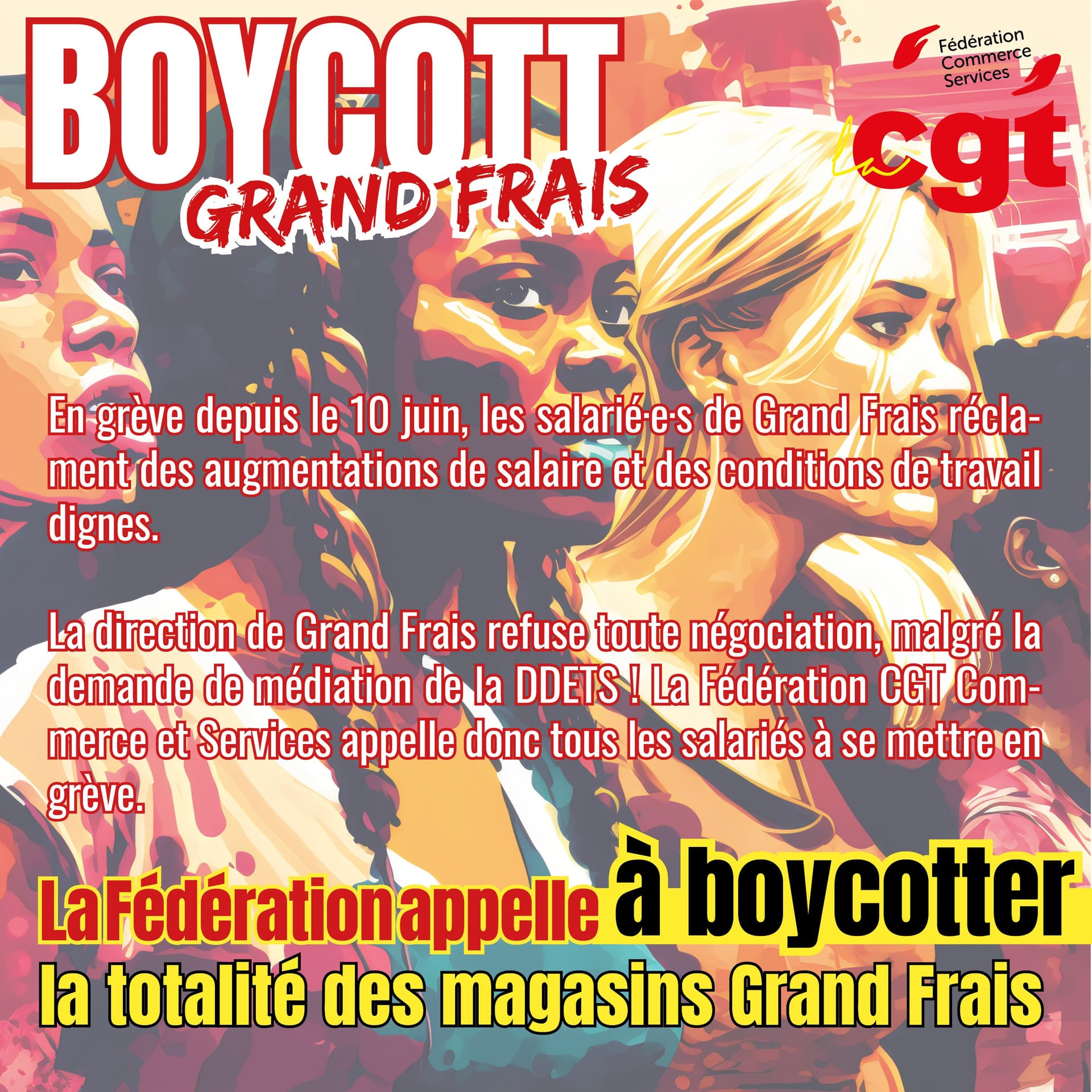 Boycott Grand Frais : la CGT appelle à une mobilisation générale