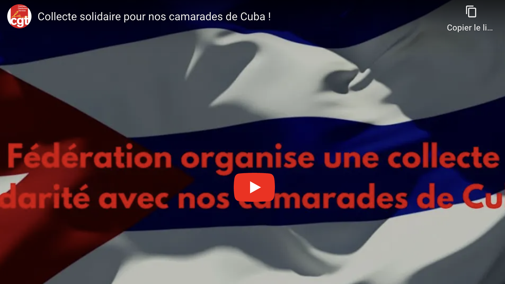 Collecte solidaire pour nos camarades de Cuba !
